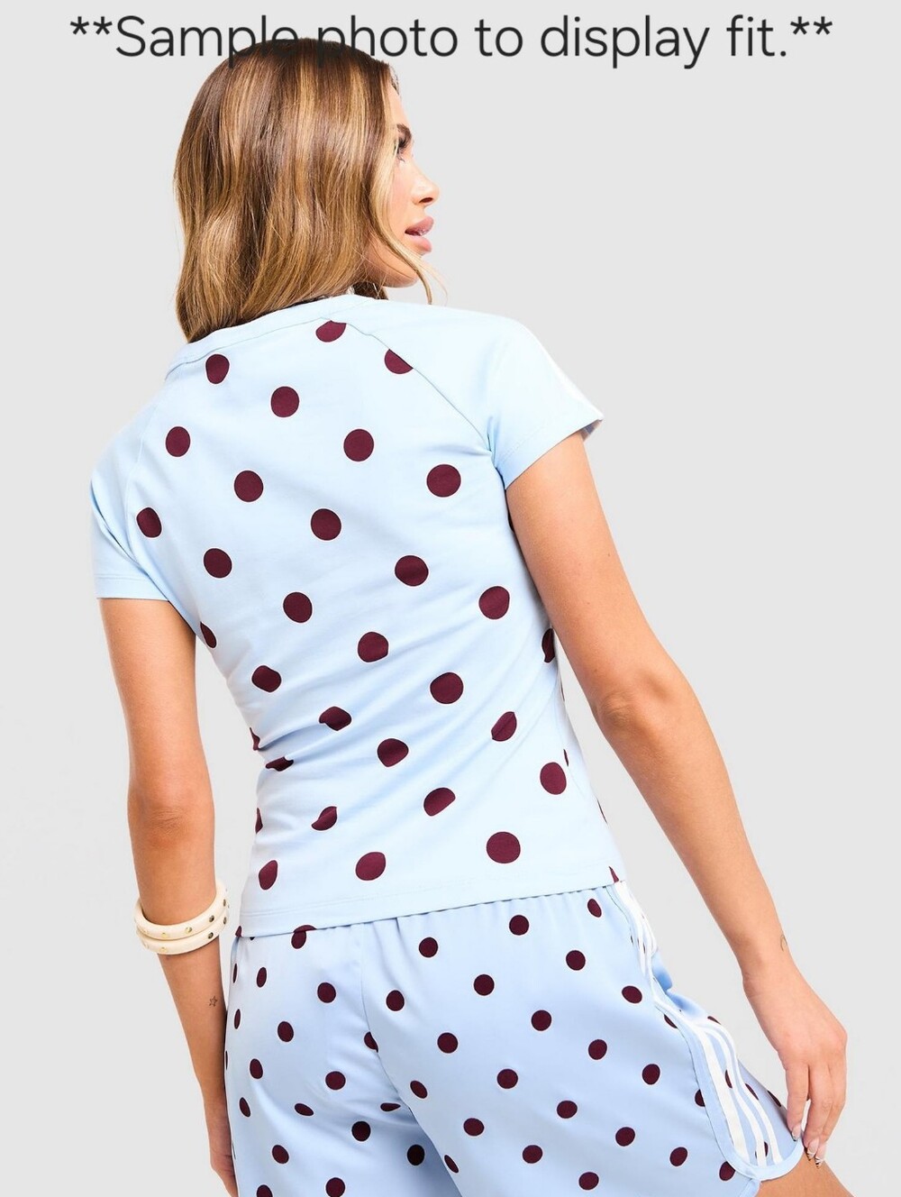 NWT Adidas Originals Slim Fit Polka Dot Cali T-Shirt & Sprinter Shorts | XL - Picture 9 of 9